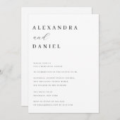 ミニマルシンプルリストリハーサルディナー招待状 招待状 (正面/裏面)