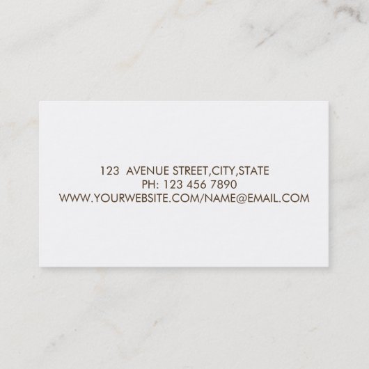 ミニマルシンプルリストレザールック 名刺 (裏面)