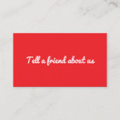 ミニマルシンプルリストレッドホワイト美しいサロン 紹介カード (正面)