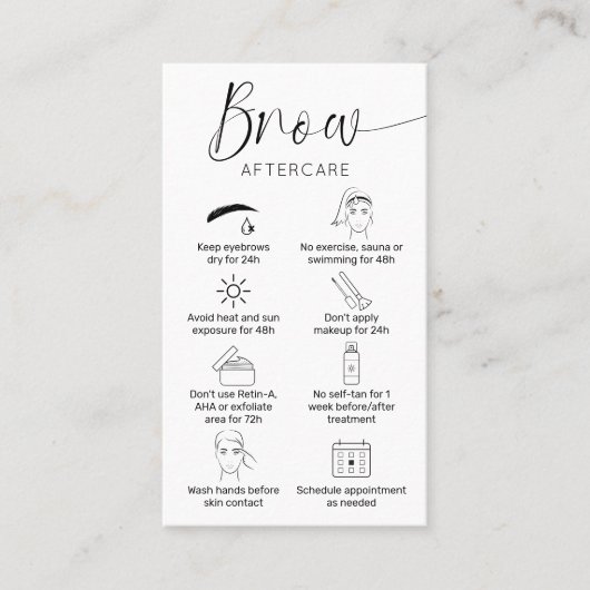 ミニマルシンプルリストロゴのブ気にロー指示 名刺 (正面)