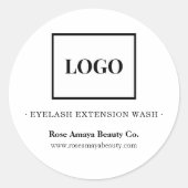 ミニマルシンプルリストロゴ美しい製品ラベル ラウンドシール (正面)