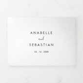 ミニマルシンプルリスト三折レターフォールド招待状 三つ折り招待状 (カバー)