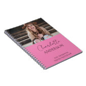 ミニマルシンプルリスト写真スパイラルフォト名ノートブック ノートブック (右側)