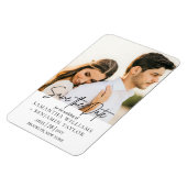 ミニマルシンプルリスト写真セーブザデートマグネット マグネット (左側)