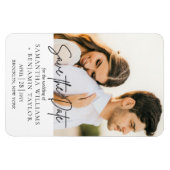 ミニマルシンプルリスト写真セーブザデートマグネット マグネット (横)