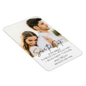 ミニマルシンプルリスト写真セーブザデートマグネット マグネット (右側)