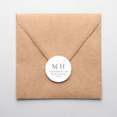 ミニマルシンプルリスト差出人住所テンプレート ラウンドシール