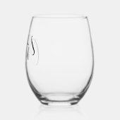 ミニマルシンプルリスト応援と名前 ステムなしワイングラス (左)