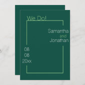 ミニマルシンプルリスト結婚式招待状 招待状 (正面/裏面)