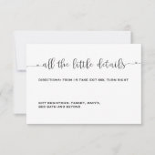 ミニマルシンプルリスト結婚式招待状RSVPカード 出欠カード (正面)