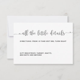 ミニマルシンプルリスト結婚式招待状RSVPカード 出欠カード