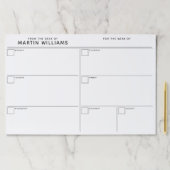 ミニマルシンプルリスト週間オーガナイザデスク ペーパーパッド (インサイチュ)