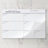 ミニマルシンプルリスト週間オーガナイザデスク ペーパーパッド (折り畳み)