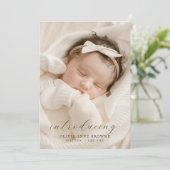 ミニマルシンプルリスト2写真誕生のお知らせ 案内状 (スタンド正面)