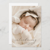 ミニマルシンプルリスト2写真誕生のお知らせ 案内状 (正面/裏面)