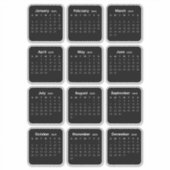 ミニマルシンプルリスト2025年カレンダー月 シール (正面)