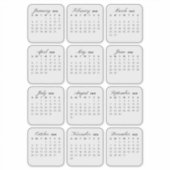 ミニマルシンプルリスト2025年カレンダー月 シール (正面)