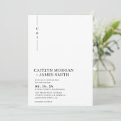 ミニマルシンプルリスト3 Photo Monogram結婚's 招待状 (スタンド正面)