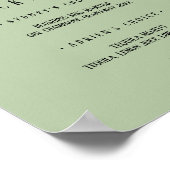 ミニマルシンプルリスト|セイジのシグネチャーカクテル ポスター (角)