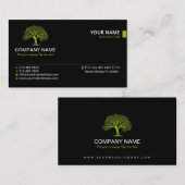 ミニマルシンプルリスト，プロフェッショナル，黒ユニーク, 名刺 (正面/裏面)