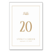 ミニマルシンプルリスト|金ゴールドフレー結婚ムのテーブル番号 テーブルナンバー (裏面)