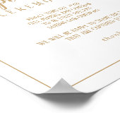 ミニマルシンプルリスト|金ゴールド枠のプラグ抜き式 ポスター (角)