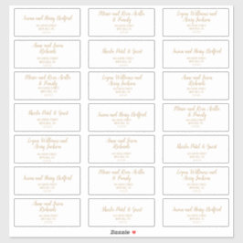 ミニマルシンプルリスト│金ゴールド結婚住所 シール