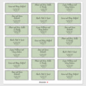 ミニマルシンプルリスト|Sage Guest住所 シール (シート)