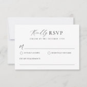 ミニマルシンプルリストRSVPカード ノートカード (正面)