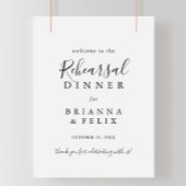 ミニマルシンプルリハーサルのディナーウェルカムサイン ポスター