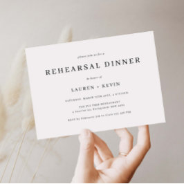 ミニマルシンプルリハーサルディナー招待状