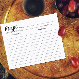 ミニマルシンプルレシピカード