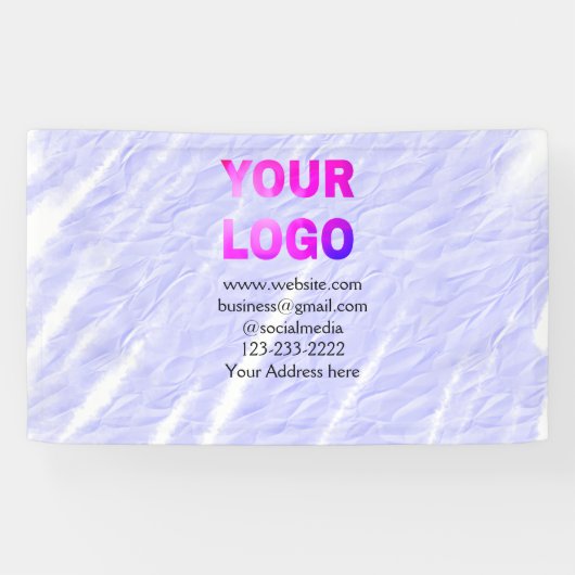 ミニマルシンプルロゴ/デザインをここに追加文字 横断幕 (横)