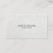 ミニマルシンプル主義のテクスチャの白 名刺 (正面)