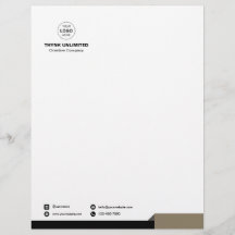 ミニマルシンプル主義のビジネスレターヘッド