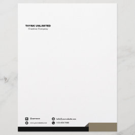 ミニマルシンプル主義のビジネスレターヘッド レターヘッド