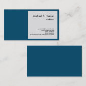 ミニマルシンプル主義のプレーンアーキテクトグレー海ブルー 名刺 (正面/裏面)