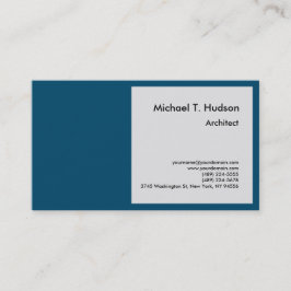 ミニマルシンプル主義のプレーンアーキテクトグレー海ブルー 名刺
