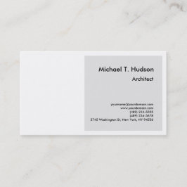 ミニマルシンプル主義のプレーンアーキテクト灰色ホワイト 名刺