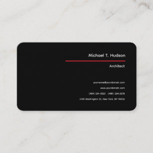 ミニマルシンプル主義のプレーンアーキテクトLinen Black 名刺