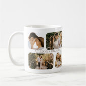 ミニマルシンプル主義のラウンドエッジ写真カップル名 コーヒーマグカップ (左)