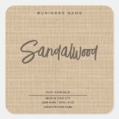 ミニマルシンプル主義のリネンはスリップキャンドルに見える スクエアシール (正面)