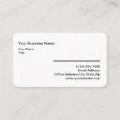 ミニマルシンプル主義の丸い角の名刺 名刺 (正面)