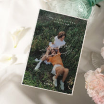 ミニマルシンプル主義の写真の花嫁の提案カード