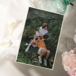 ミニマルシンプル主義の写真の花嫁の提案カード 招待状