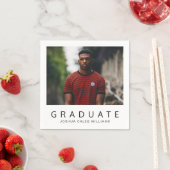 ミニマルシンプル主義の写真モダン卒業 スタンダードカクテルナプキン (インサイチュ)