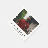 ミニマルシンプル主義の写真モダン卒業 スタンダードカクテルナプキン (角)