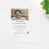 ミニマルシンプル主義の写真葬儀サンキューカード (デスク)