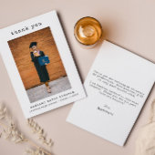 ミニマルシンプル主義の卒業写真ありがとう ノートカード