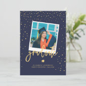 ミニマルシンプル主義の大学院写真卒業 案内状 (スタンド正面)